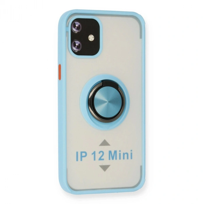 İphone 12 Mini Kılıf Montreal Yüzüklü  Kapak - Buz Mi