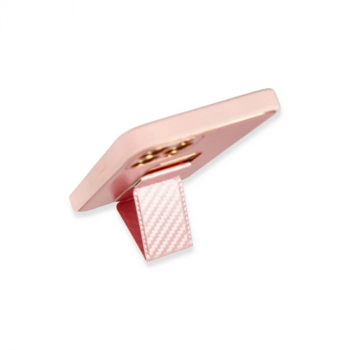 İphone 12 Pro Kılıf Co Karbon Standlı Kapak - Pembe