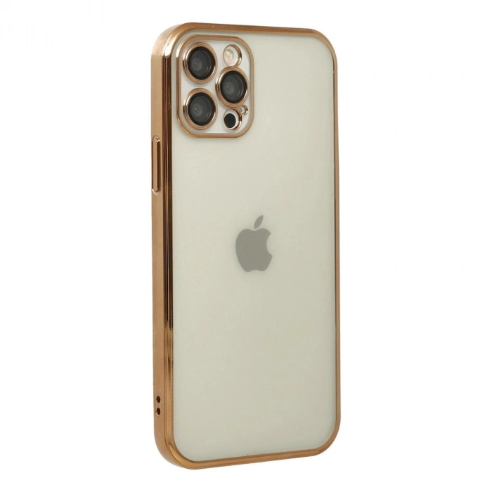 İphone 12 Pro Kılıf  Lensli  - Gold
