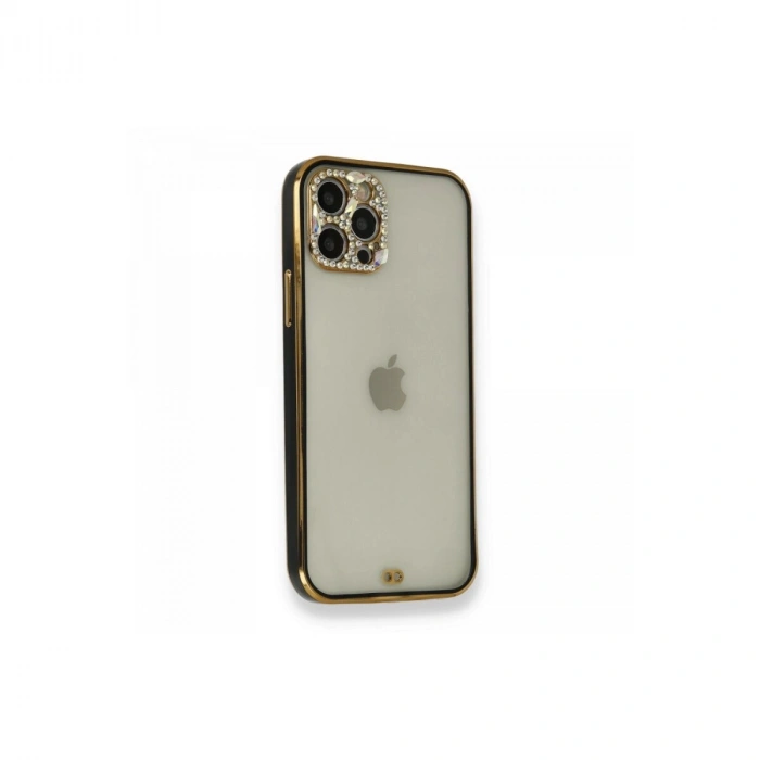 İphone 12 Pro Kılıf Liva Taşlı  - Siyah