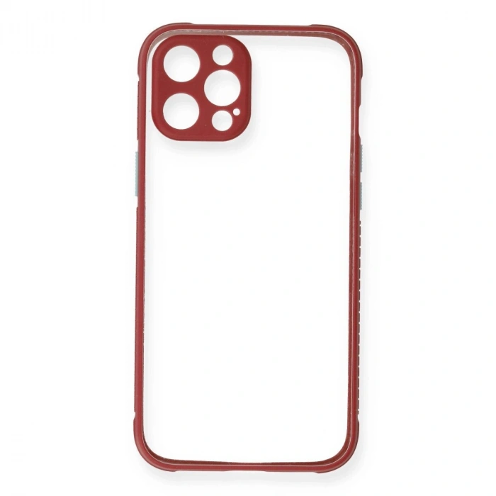 İphone 12 Pro Kılıf Miami Şeffaf  - Fuşya