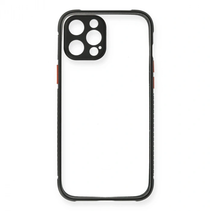 İphone 12 Pro Kılıf Miami Şeffaf  - Siyah