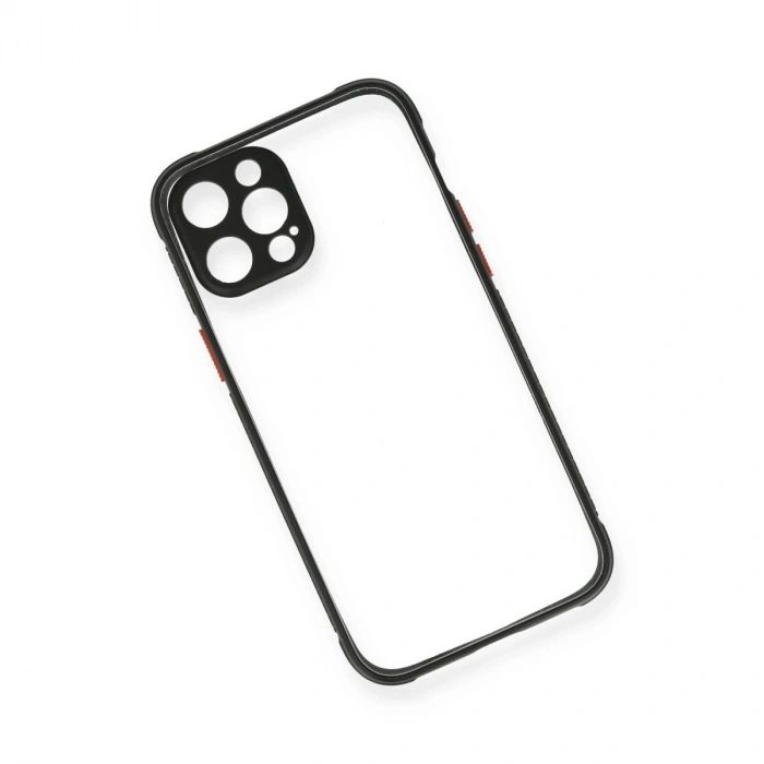 İphone 12 Pro Kılıf Miami Şeffaf  - Siyah