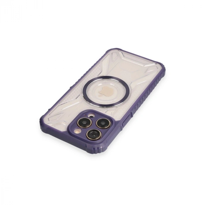 İphone 12 Pro Kılıf Prag Magneticsafe Kapak - Derin Mor