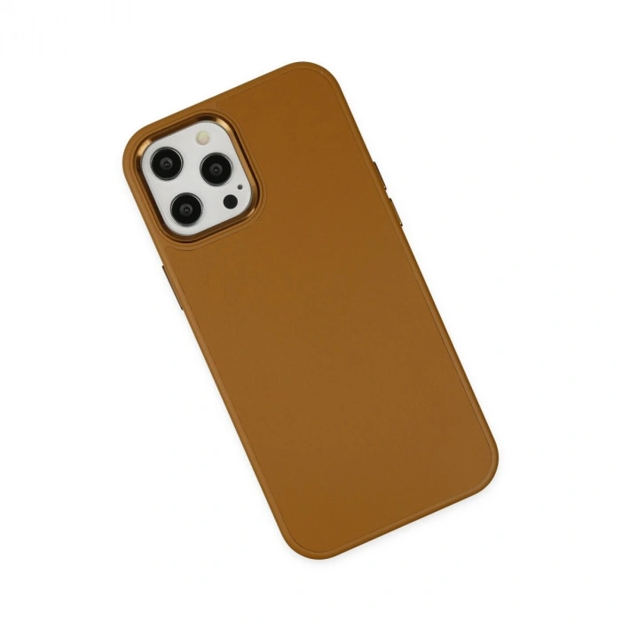 İphone 12 Pro Max Kılıf Asya Deri  - Kahverengi