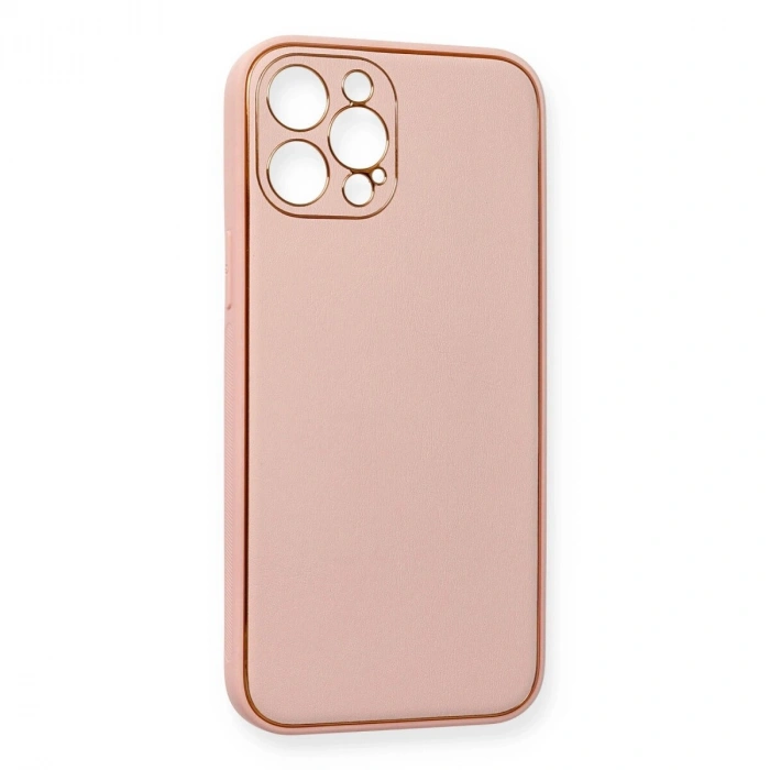 İphone 12 Pro Max Kılıf Co Deri  Kapak - Pembe