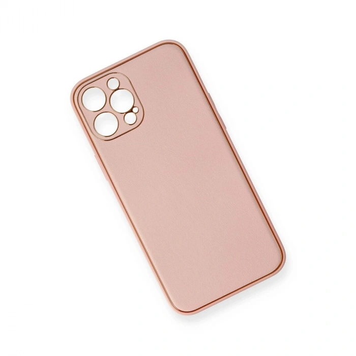 İphone 12 Pro Max Kılıf Co Deri  Kapak - Pembe