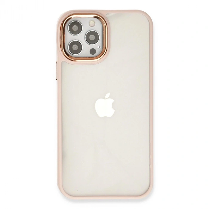 İphone 12 Pro Max Kılıf Dora Kapak - Pudra