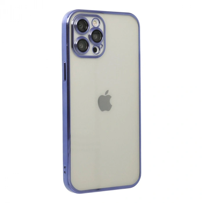 İphone 12 Pro Max Kılıf  Lensli  - Mor