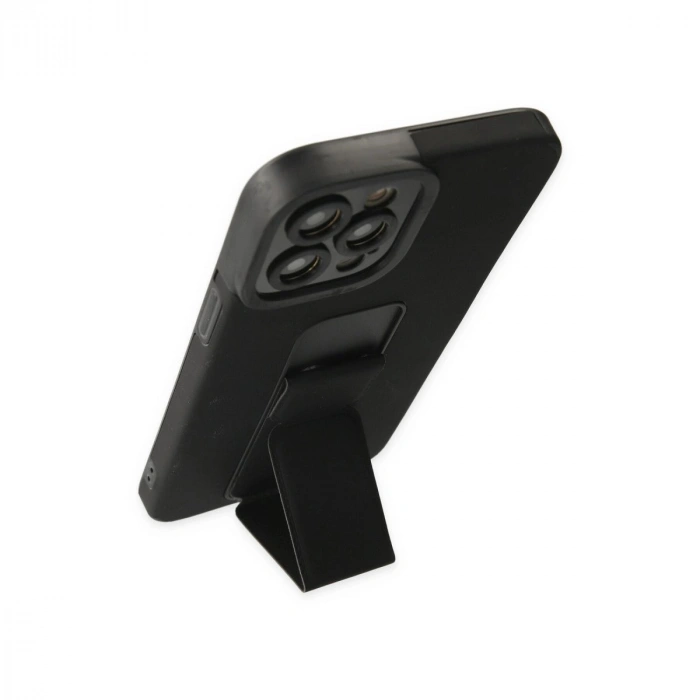 İphone 12 Pro Max Kılıf Mega Standlı  - Siyah