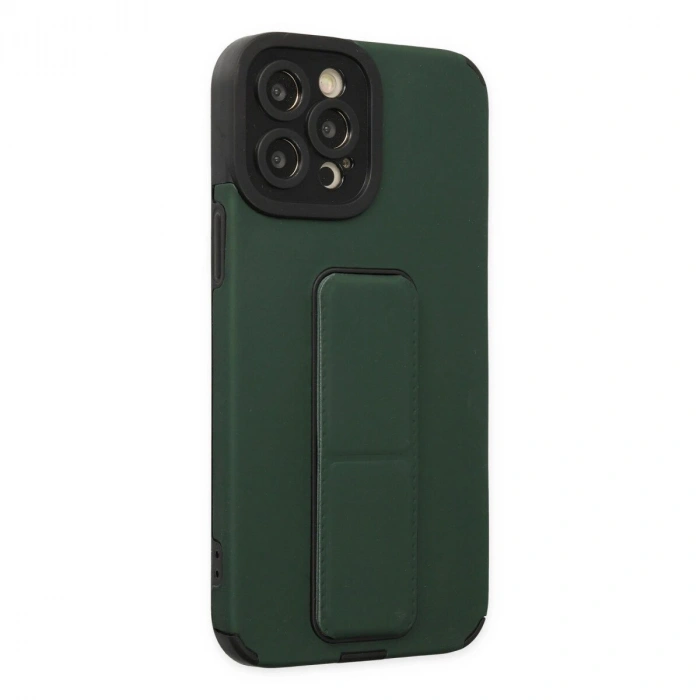 İphone 12 Pro Max Kılıf Mega Standlı  - Yeşil