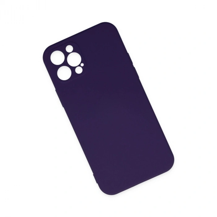 İphone 12 Pro Max Kılıf Nano İçi Kadife  - Mor