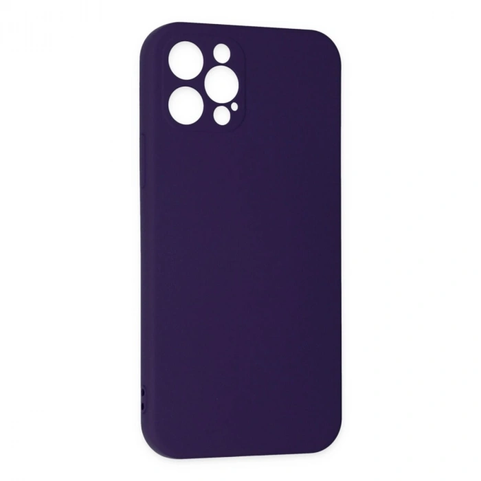 İphone 12 Pro Max Kılıf Nano İçi Kadife  - Mor