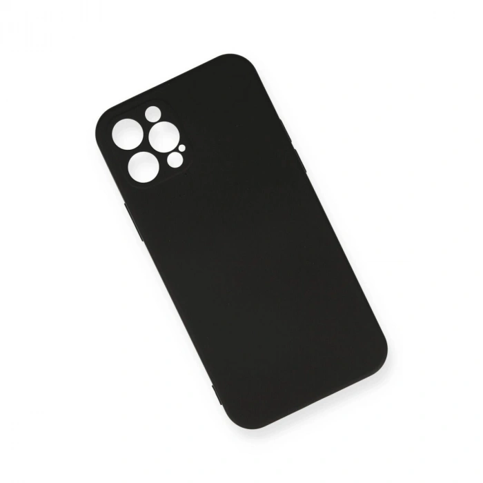 İphone 12 Pro Max Kılıf Nano İçi Kadife  - Siyah