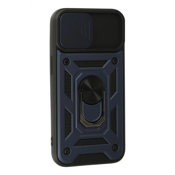 İphone 13 Kılıf Pars Lens Yüzüklü  - Lacivert