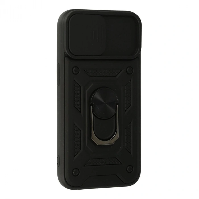 İphone 13 Kılıf Pars Lens Yüzüklü  - Siyah