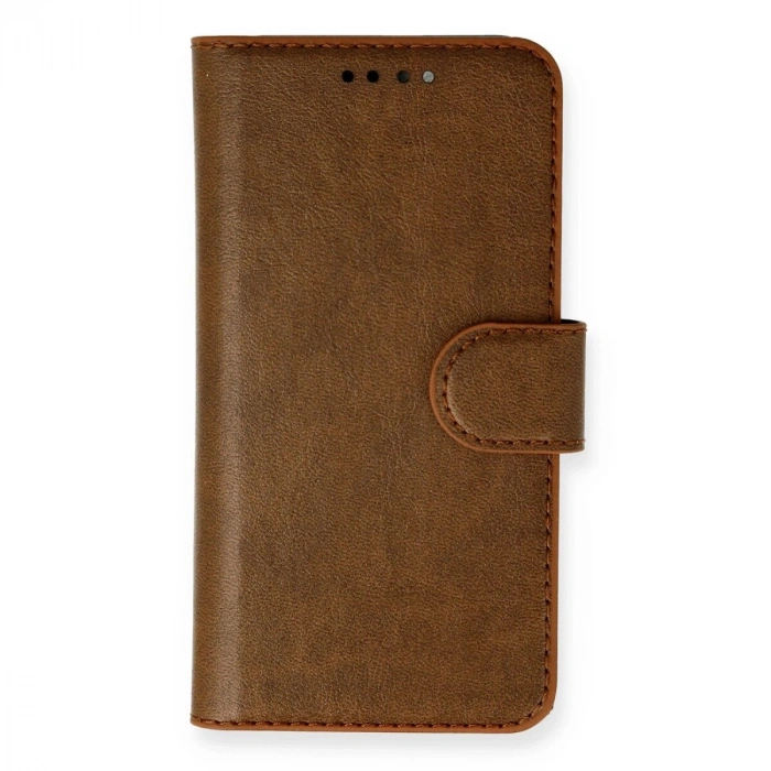 İphone 13 Mini Kılıf Trend S Plus Kapaklı Kılıf - Taba