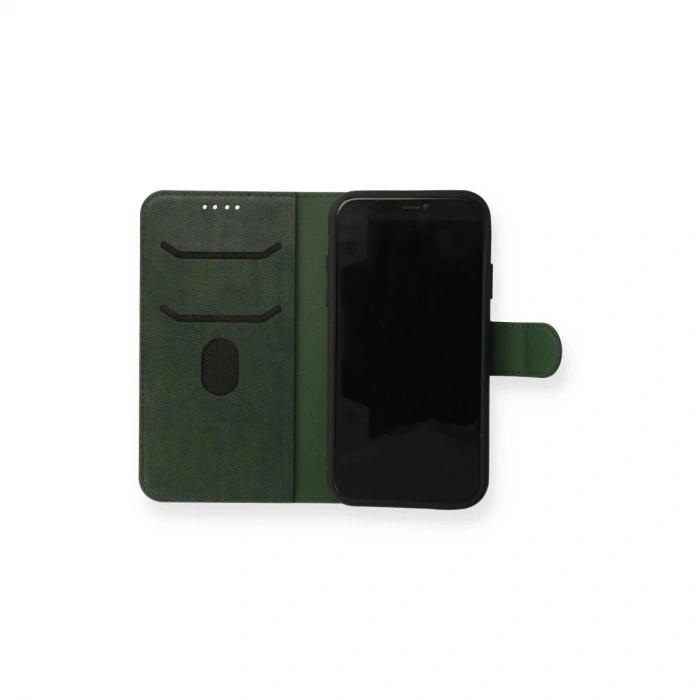 İphone 13 Mini Kılıf Trend S Plus Kapaklı Kılıf - Yeşil