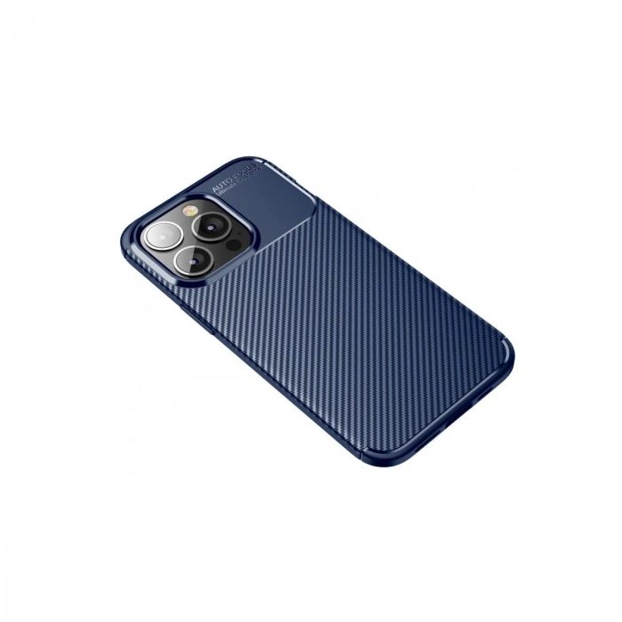 İphone 13 Pro Kılıf Auto Fus Karbon Kapak - Lacivert