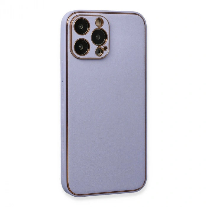 İphone 13 Pro Kılıf Co Deri  Kapak - Açık Lila