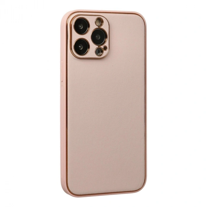 İphone 13 Pro Kılıf Co Deri  Kapak - Pudra
