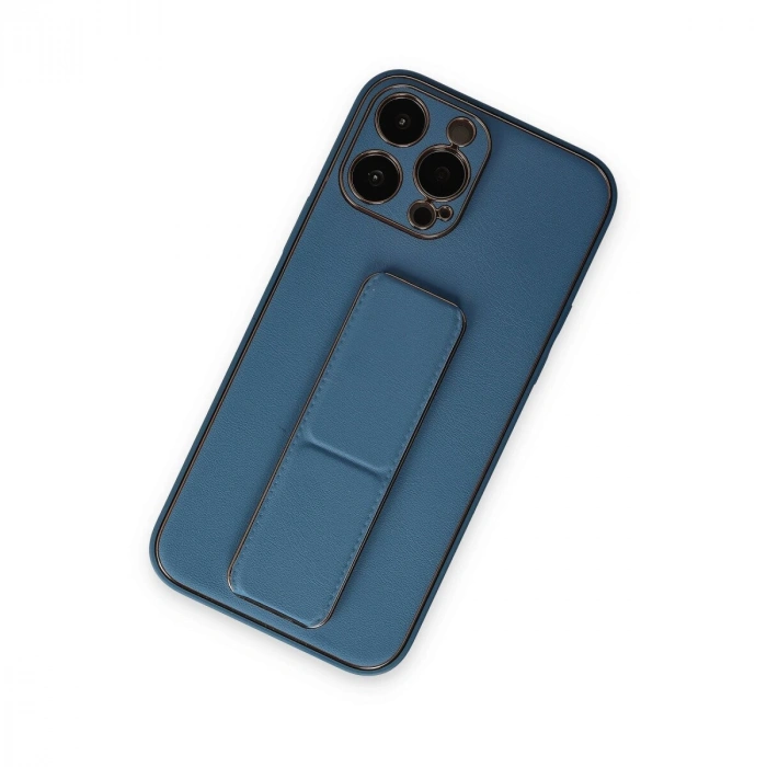 İphone 13 Pro Kılıf Co Deri Standlı Kapak - Açık Mi