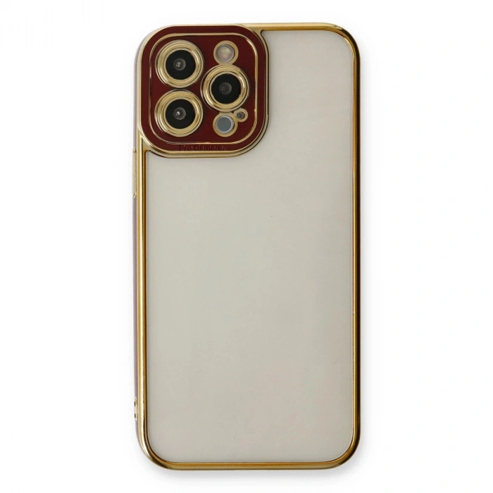 İphone 13 Pro Kılıf Liva Lens  - Bordo