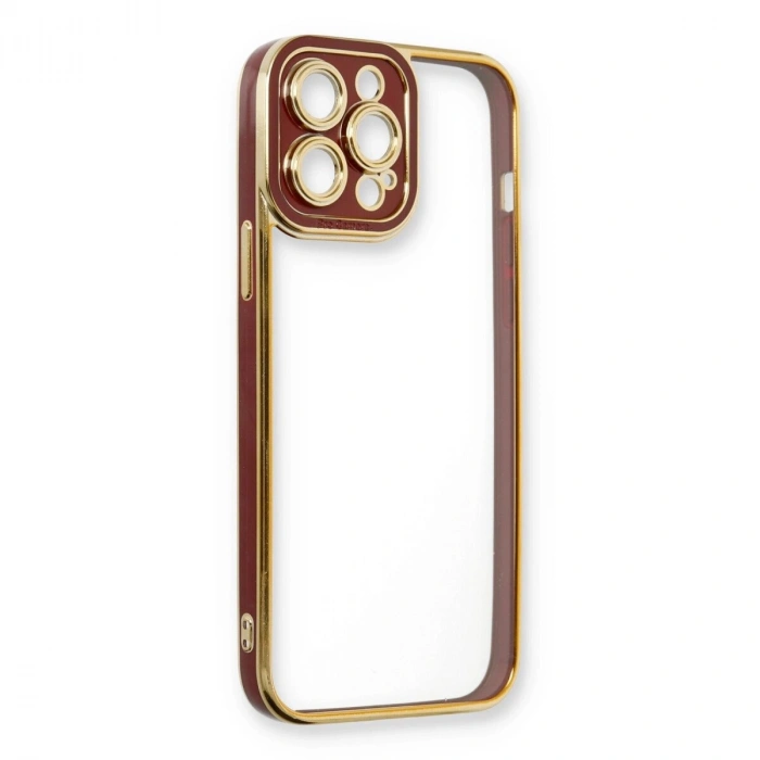 İphone 13 Pro Kılıf Liva Lens  - Bordo