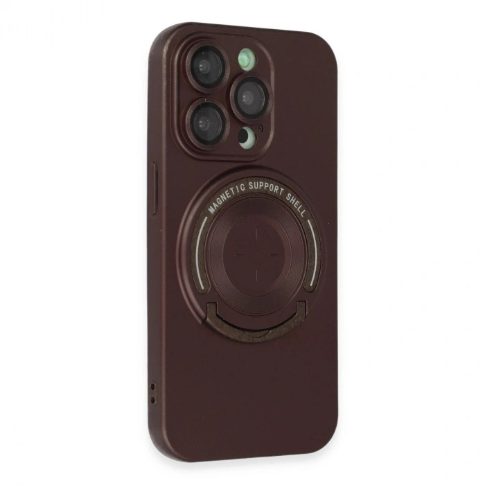 İphone 13 Pro Kılıf Lukka Magneticsafe Kapak - Kahverengi