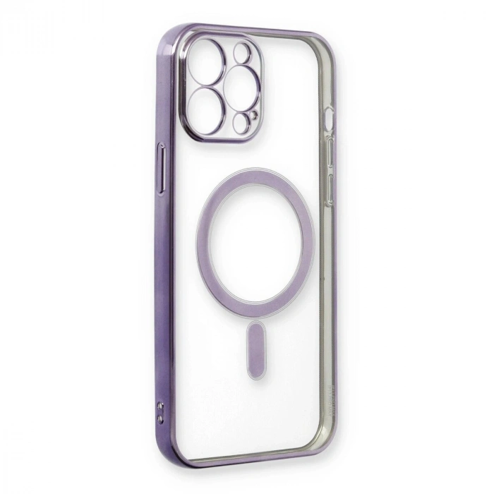 İphone 13 Pro Kılıf Magneticsafe Lazer  - Mor