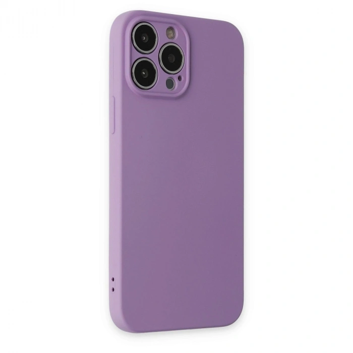 İphone 13 Pro Kılıf Nano İçi Kadife  - Koyu Lila