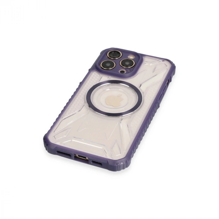 İphone 13 Pro Kılıf Prag Magneticsafe Kapak - Derin Mor