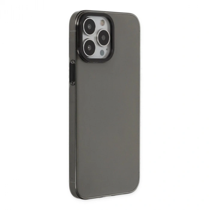 İphone 13 Pro Max Kılıf Anka Pc Sert Metal Kapak - Siyah
