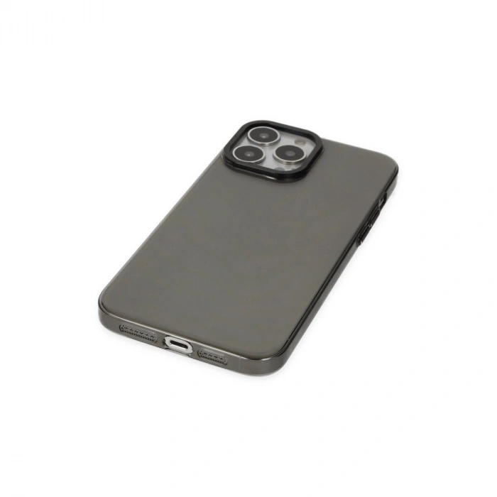 İphone 13 Pro Max Kılıf Anka Pc Sert Metal Kapak - Siyah