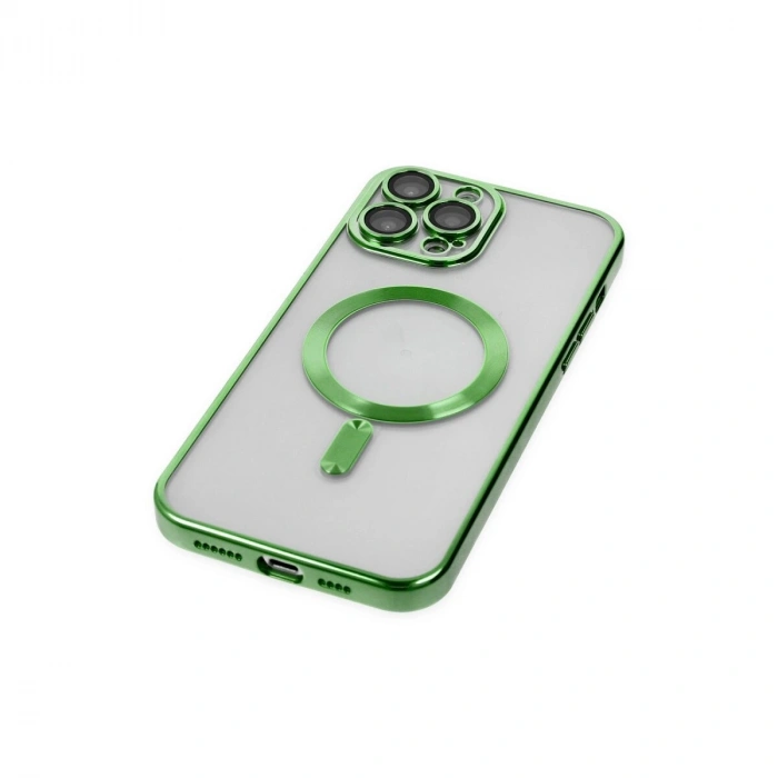 İphone 13 Pro Max Kılıf Kross Magneticsafe Kapak - Koyu Yeşil