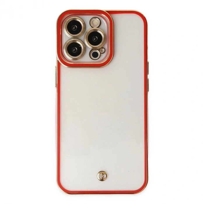 İphone 13 Pro Max Kılıf Liva Lens  - Kırmızı