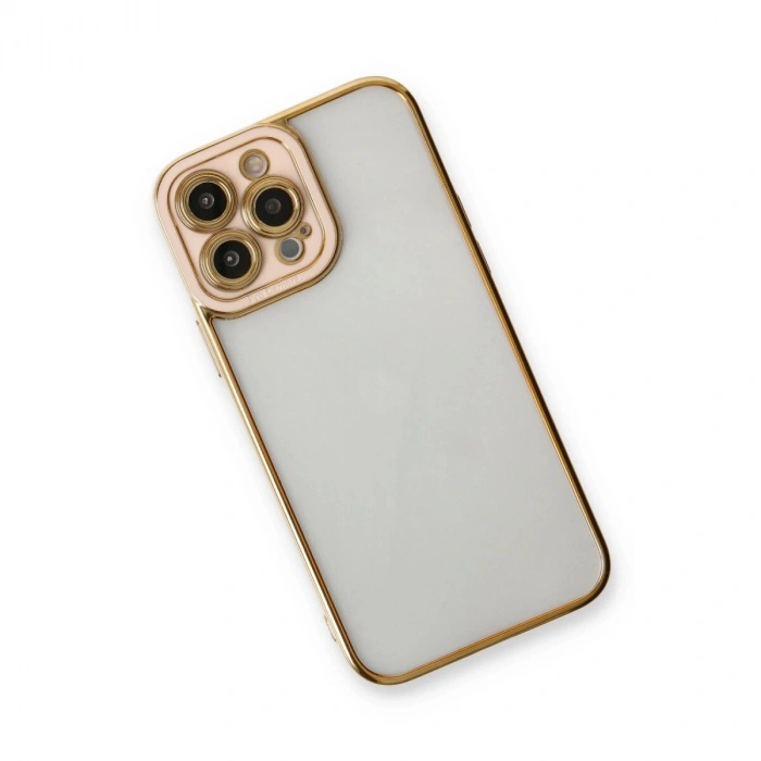 İphone 13 Pro Max Kılıf Liva Lens  - Pudra