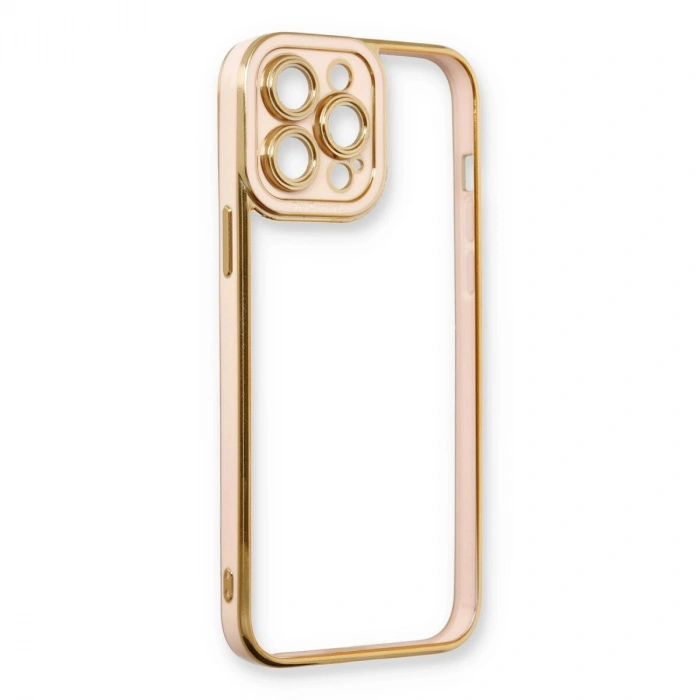 İphone 13 Pro Max Kılıf Liva Lens  - Pudra