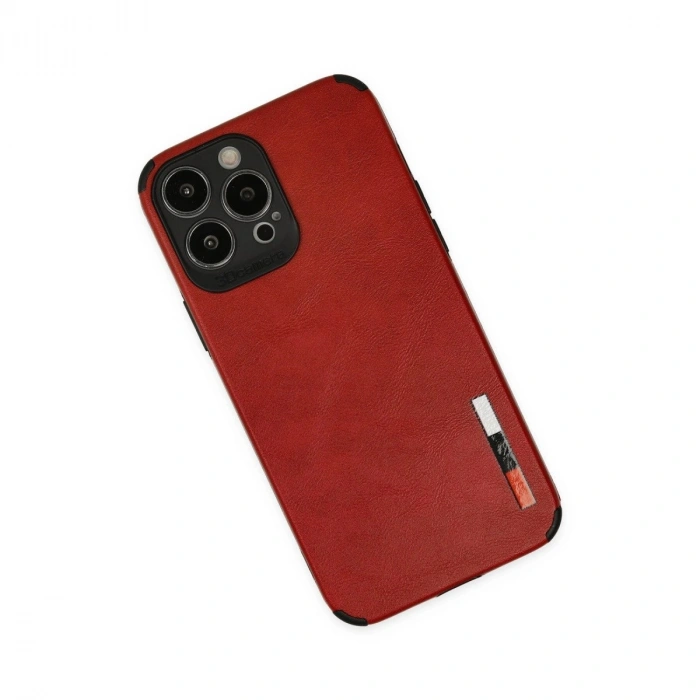 İphone 13 Pro Max Kılıf Loop Deri  - Kırmızı