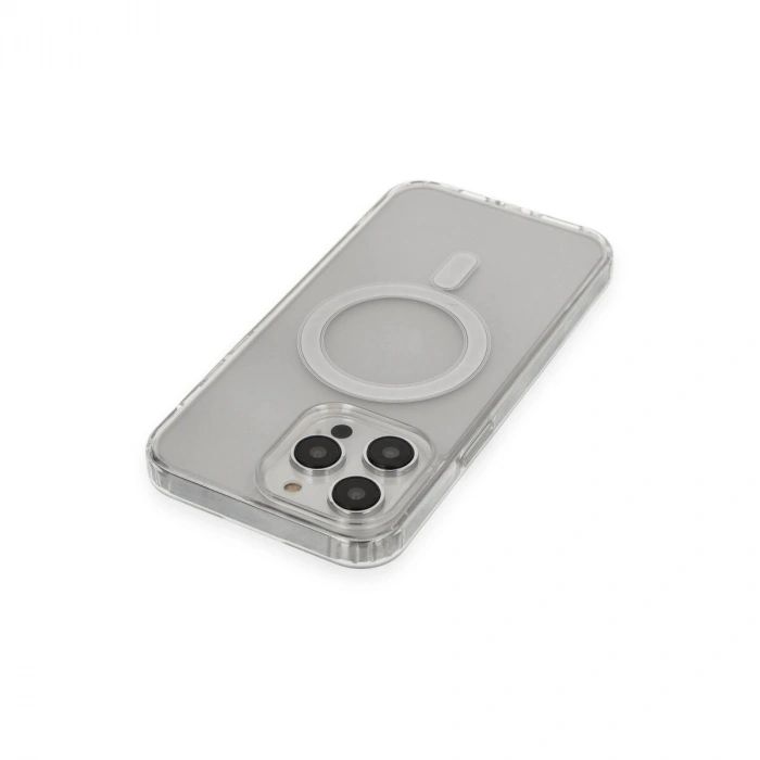 İphone 13 Pro Max Kılıf Matte Şeffaf Magneticsafe - Şeffaf