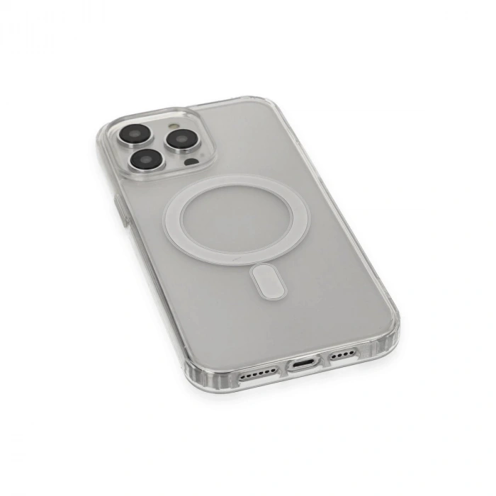 İphone 13 Pro Max Kılıf Matte Şeffaf Magneticsafe - Şeffaf