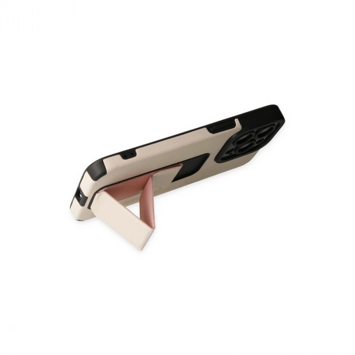 İphone 13 Pro Max Kılıf Mega Standlı  - Gold