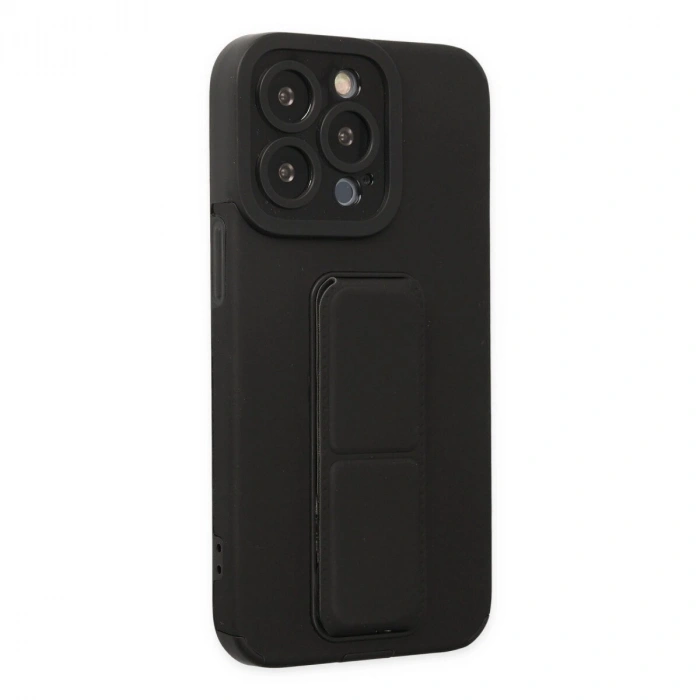 İphone 13 Pro Max Kılıf Mega Standlı  - Siyah