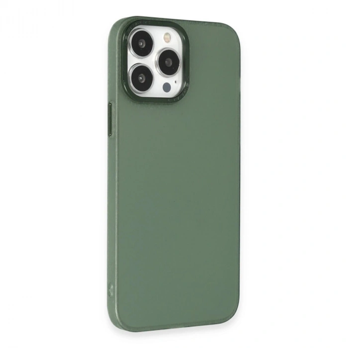 İphone 13 Pro Max Kılıf Modos Metal Kapak - Koyu Yeşil