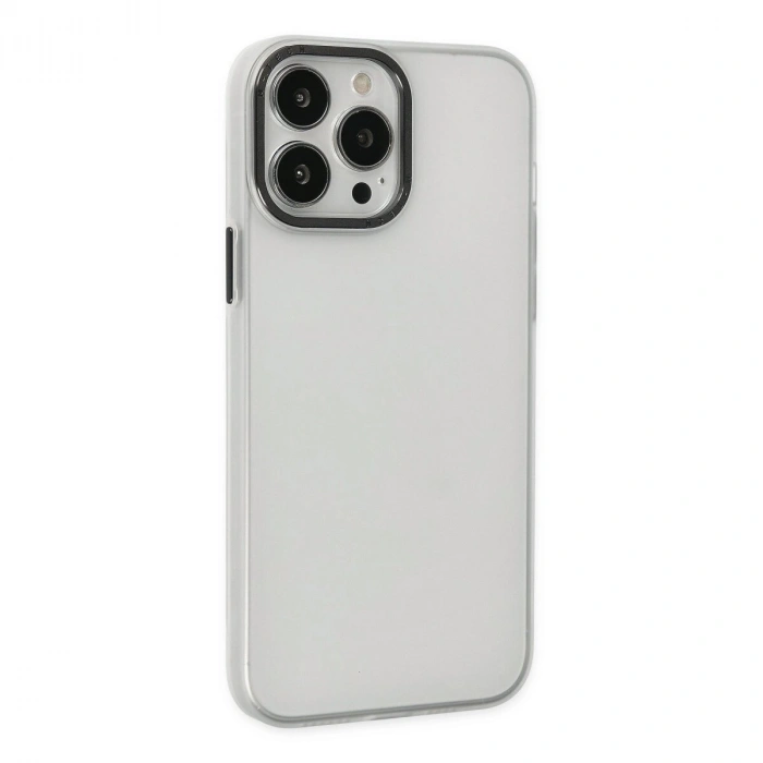 İphone 13 Pro Max Kılıf Modos Metal Kapak - Şeffaf