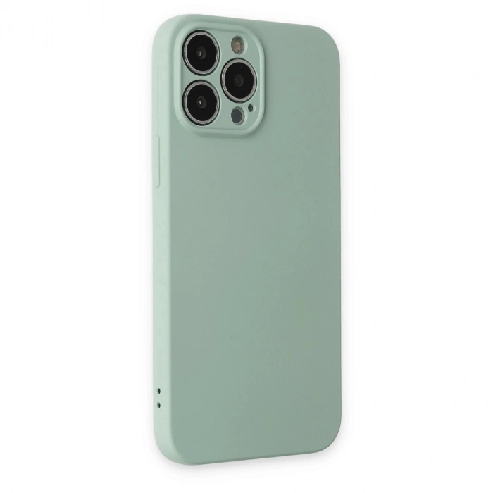 İphone 13 Pro Max Kılıf Nano İçi Kadife  - Su Yeşili