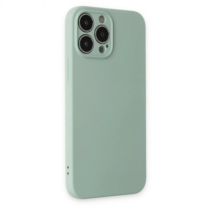 İphone 13 Pro Max Kılıf Nano İçi Kadife  - Su Yeşili