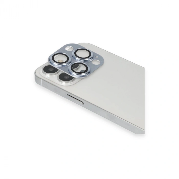 İphone 13 Pro Max Pers Alüminyum Kamera Lens - Sierra Blue