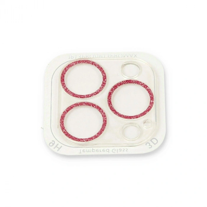 İphone 13 Pro Max Shine Kamera Lens Koruma Cam - Pembe