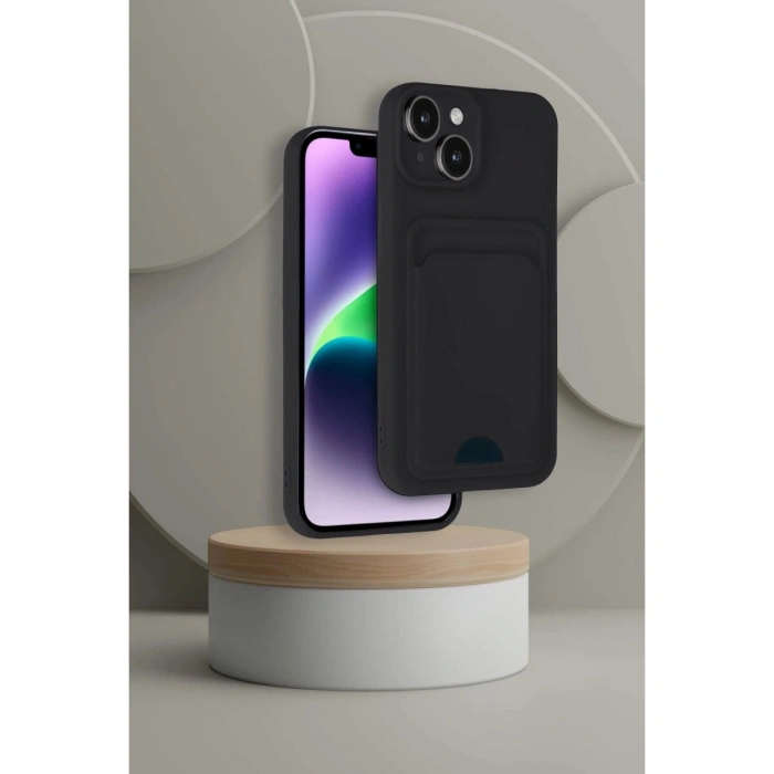 İphone 14 Kılıf Kelvin Kartvizitli  - Bordo